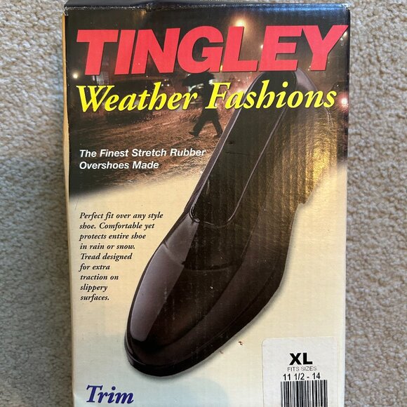 Tingley #1800 Weather Fashions Stretch Rubber Overshoes XL 11.5-14 New in Box - Picture 1 of 6